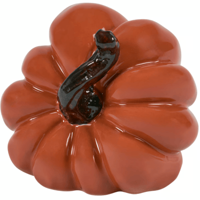 Harvest Ceramic Pumpkin, Dark Orange