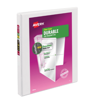 Avery Durable View .5" Ring Binder With Slant Rings 11 X 8.5" Cap White