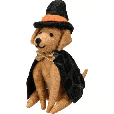 Witch Dog Felt Critter