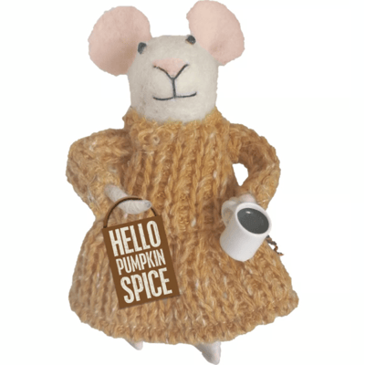 Pumpkin Spice Mouse Felt Critter