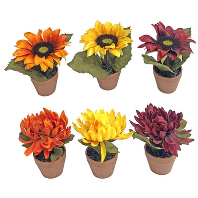 Harvest Mini Flower, 3.75 in, Assorted
