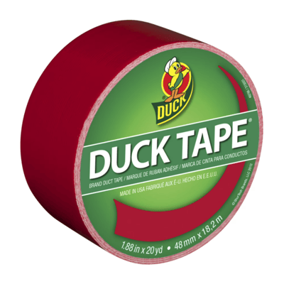 Duck Colored Duct Tape, 9 Mil, 1.88" X 20 Yds, 3" Core, Red