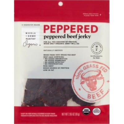 Wholesome Pantry Organic Peppered Beef Jerky 2.85 oz