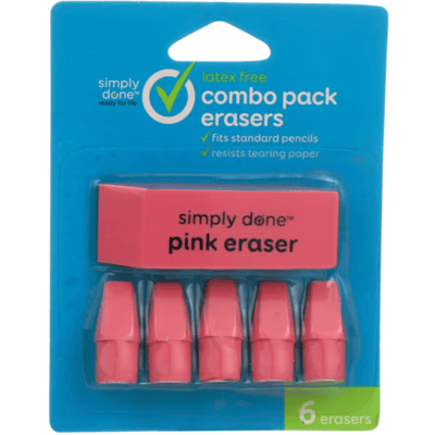 Simply Done Latex Free Erasers Combo Pack 6 ct