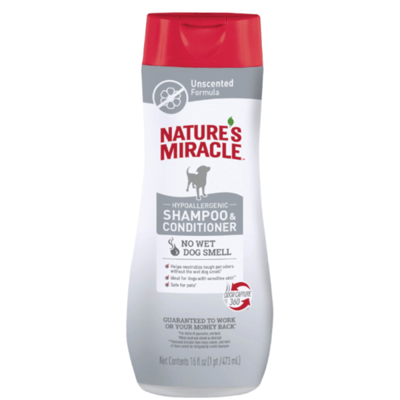 Nature's Miracle Shampoo & Conditioner for Dogs, Hypoallergenic, 16 oz