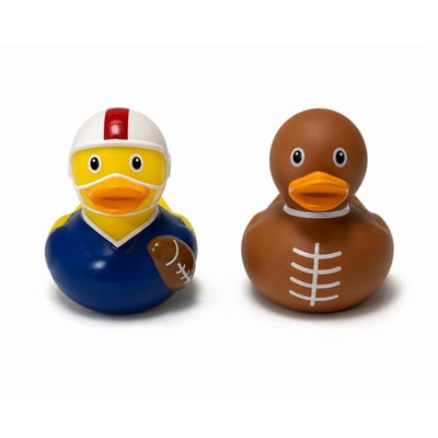 Football Rubber Duck, Assorted