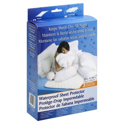 Priva Waterproof Sheet Protector Reusable 34 in x 36 in, 1 Count