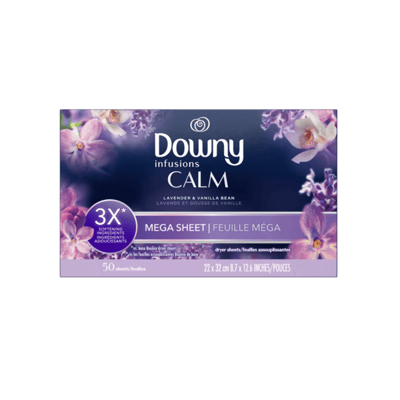 Downy Infusions Calm Lavender & Vanilla Bean Dryer Sheets 50 Count