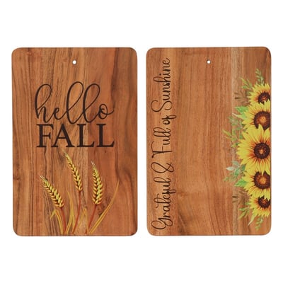 Fall Themed Wooden Serving Board, Assorted