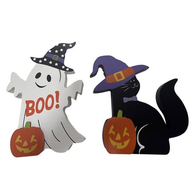 Halloween Ghost or Cat Décor, Assorted