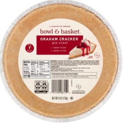 Bowl & Basket Graham Cracker Pie Crust 6 oz