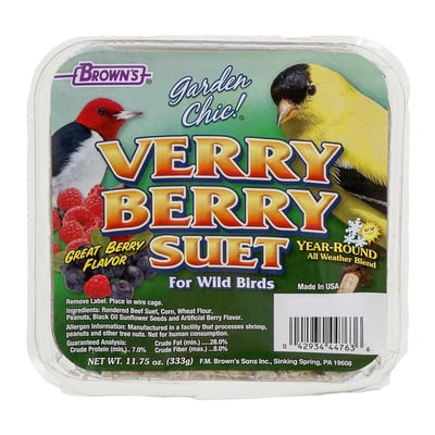 Brown’s Garden Chic! Suet Cake, Verry Berry, 11.75 oz