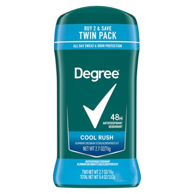 Degree Men Dry Protection Antiperspirant Deodorant Cool Rush Twin Pack