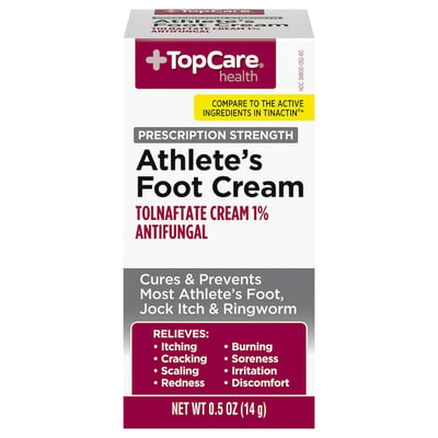 TopCare Athlete's Foot Cream Tolnaftate 1% Antifungal - 0.5 Ounce