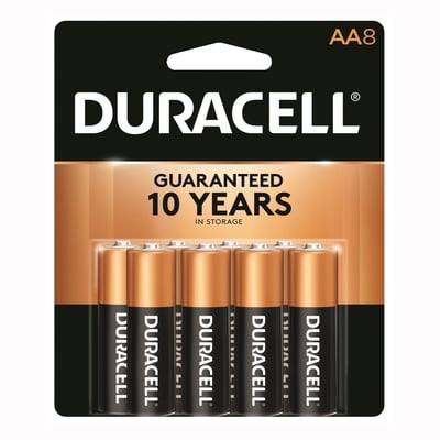Duracell Power Boost CopperTop Alkaline AA Batteries, 8/Pack DURMN1500B8Z