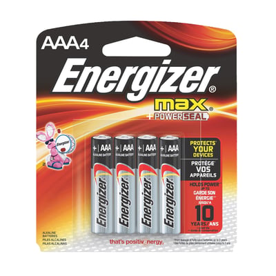 Energizer Batteries - AAA Max Alkaline Battery - PK Of 4