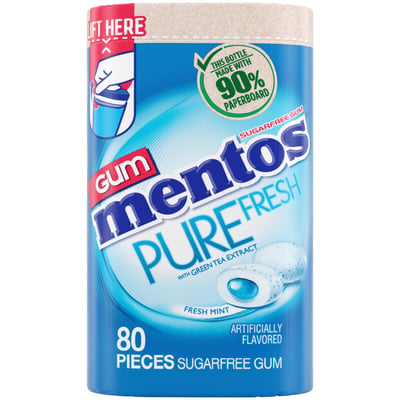 Mentos Pure Fresh Sugar Free Gum Fresh Mint 80 Count