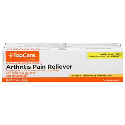TopCare Arthritis Pain Reliever Original Prescription Strength Diclofenac Sodium Gel 1%, 1.76 oz