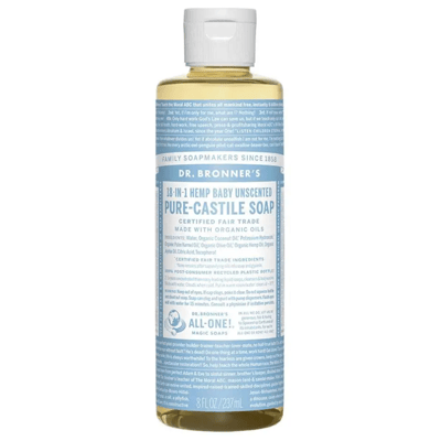 Dr. Bronner's Pure-Castile Liquid Soap Baby Unscented 8 fl oz