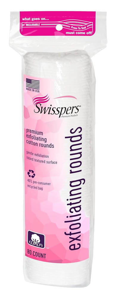 Swisspers Premium Exfoliating Cotton Rounds 80 Ea