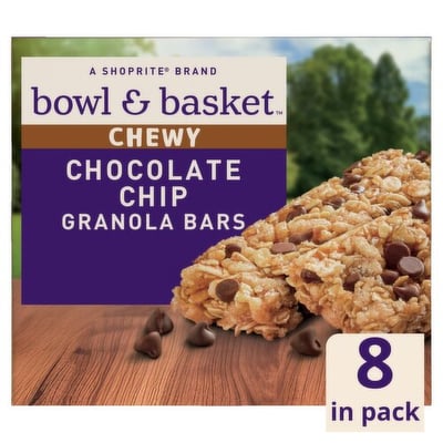Bowl & Basket Chewy Chocolate Chip Granola Bars 8 Count
