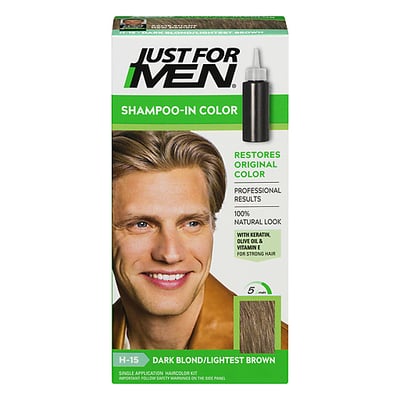 Just For Men Original Formula Hair Color Kit, Dark Blond/Lightest Brown H-15