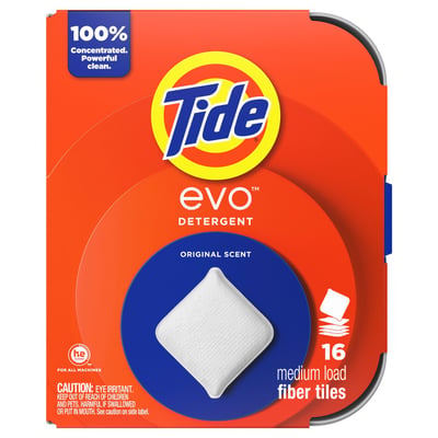 Tide evo Original Scent Laundry Detergent Tiles 16 Count