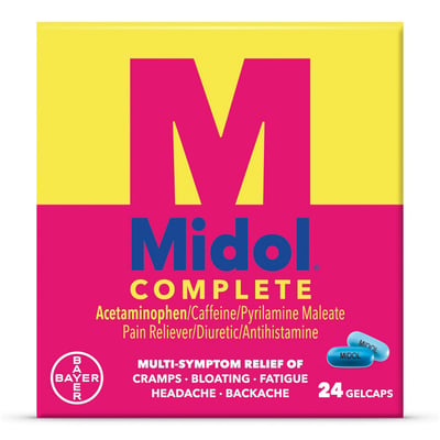 Midol Complete Menstrual Pain Relief Gelcaps With Acetaminophen