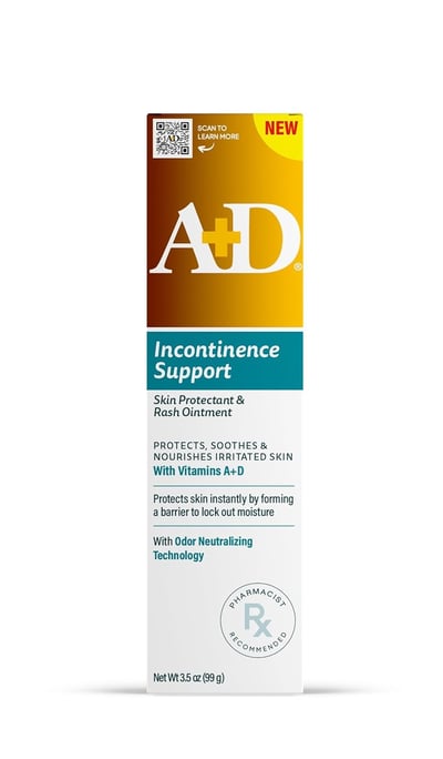 A+D Incontinence Support Skin Protectant & Rash Ointment – Treats & Prevents