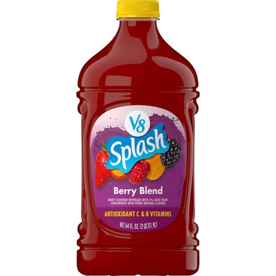 V8 Splash Berry Blend Flavored Juice Beverage, 64 Fl Oz Bottle