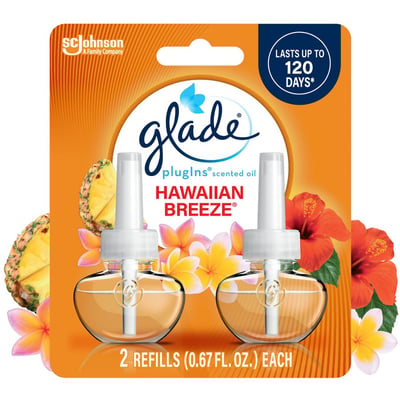 Glade PlugIns Scented Oil Refills Air Freshener Hawaiian Breeze