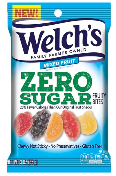 Welch's Zero Sugar Mixed Fruit Fruit Snacks 3 oz