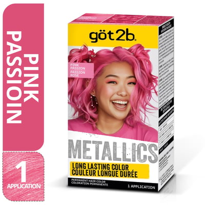 Got2b Metallics Permanent Hair Color, M87 Pink Passion