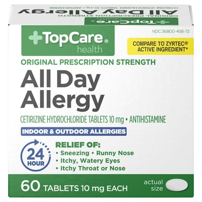 TopCare All Day Allergy Tablets 10 mg 60 ct