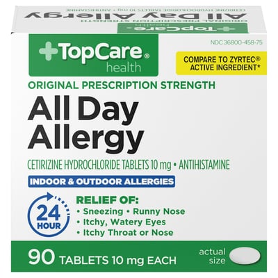 TopCare All Day Allergy Tablets 10 mg 90 ct
