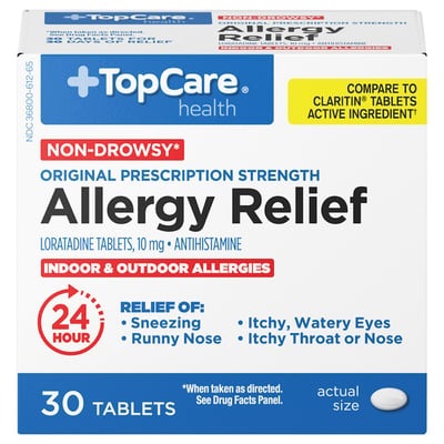 TopCare Allergy Relief Loratadine Tablets 10 mg 30 ct