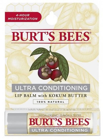 Burt's Bees 100% Natural Moisturizing Lip Balm, Ultra Conditioning With Kokum Butter, 1 Tube