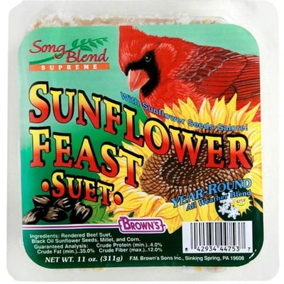 Brown's Song Blend Suet, Sunflower Feast