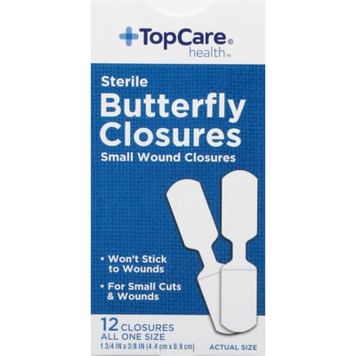 TopCare Health Sterile Butterfly Closures, 12 ct