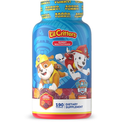 L'il Critters Paw Patrol Complete Multivitamin Gummy, Assorted Fruit Flavor - 190 Gummies