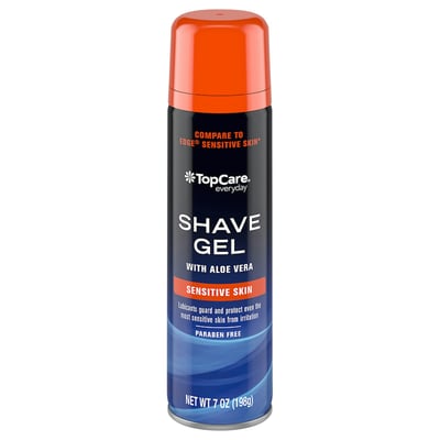 TopCare Sensitive Skin Shave Gel with Aloe Vera, 7 oz