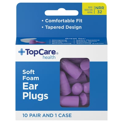 TopCare Soft Foam Ear Plugs 10 ct