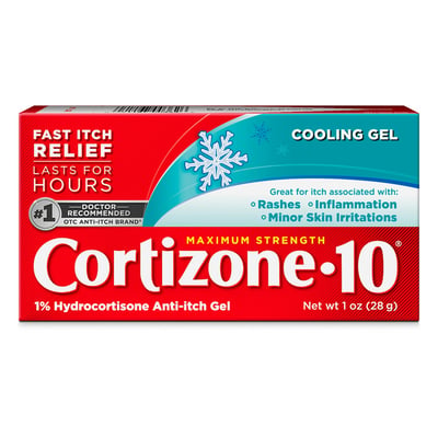 Cortizone 10 Anti-Itch Cream, Maximum Strength, Cooling Gel 1 Oz