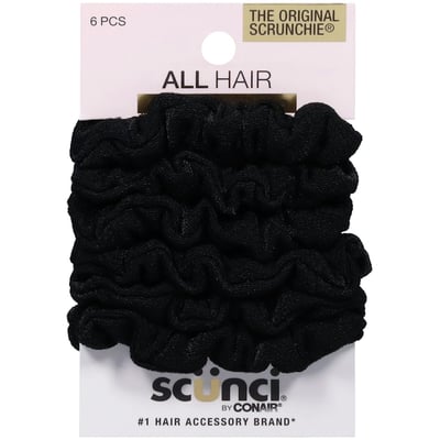 Scunci Original Washable Mini Scrunchies, Black