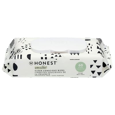 The Honest Company Sensitive Clean Conscious Wipes, Fragrance Free, 60 Wipes