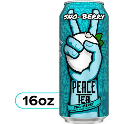 Peace Tea Sno-Berry Iced Tea with Natural Berry Flavors, 16 fl oz Can