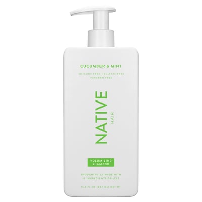 Native Shampoo, Volumizing, Cucumber & Mint 16.5 Fl Oz