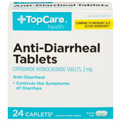 TopCare Anti‑Diarrheal Caplets Loperamide HCl 2 mg 24 ct