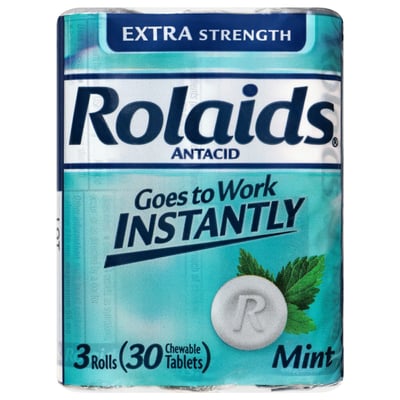 Rolaids Antacid Extra Strength Mint Chewable Tablets