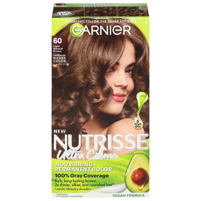 Nutrisse Garnier Nourishing Permanent Hair Color Creme - 60 Light Natural Brown
